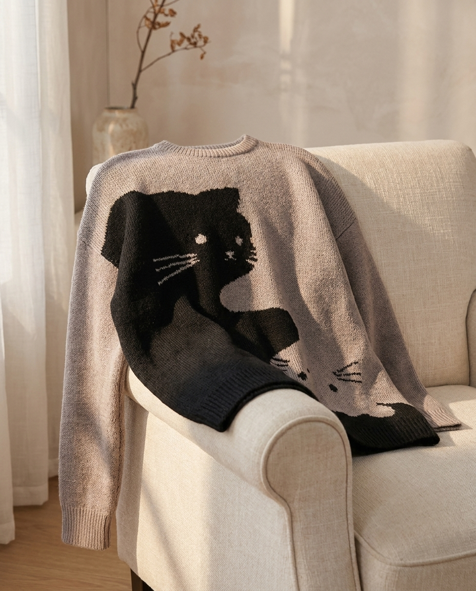 Soot & Oat Cat Sweater