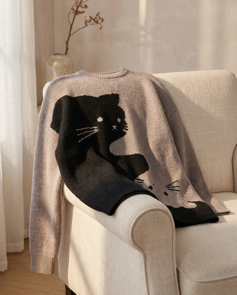 Soot & Oat Cat Sweater